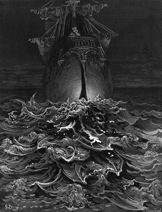 The Mariner Gazes On The Ocean And Laments His Survival While All — Paul Gustave Doré