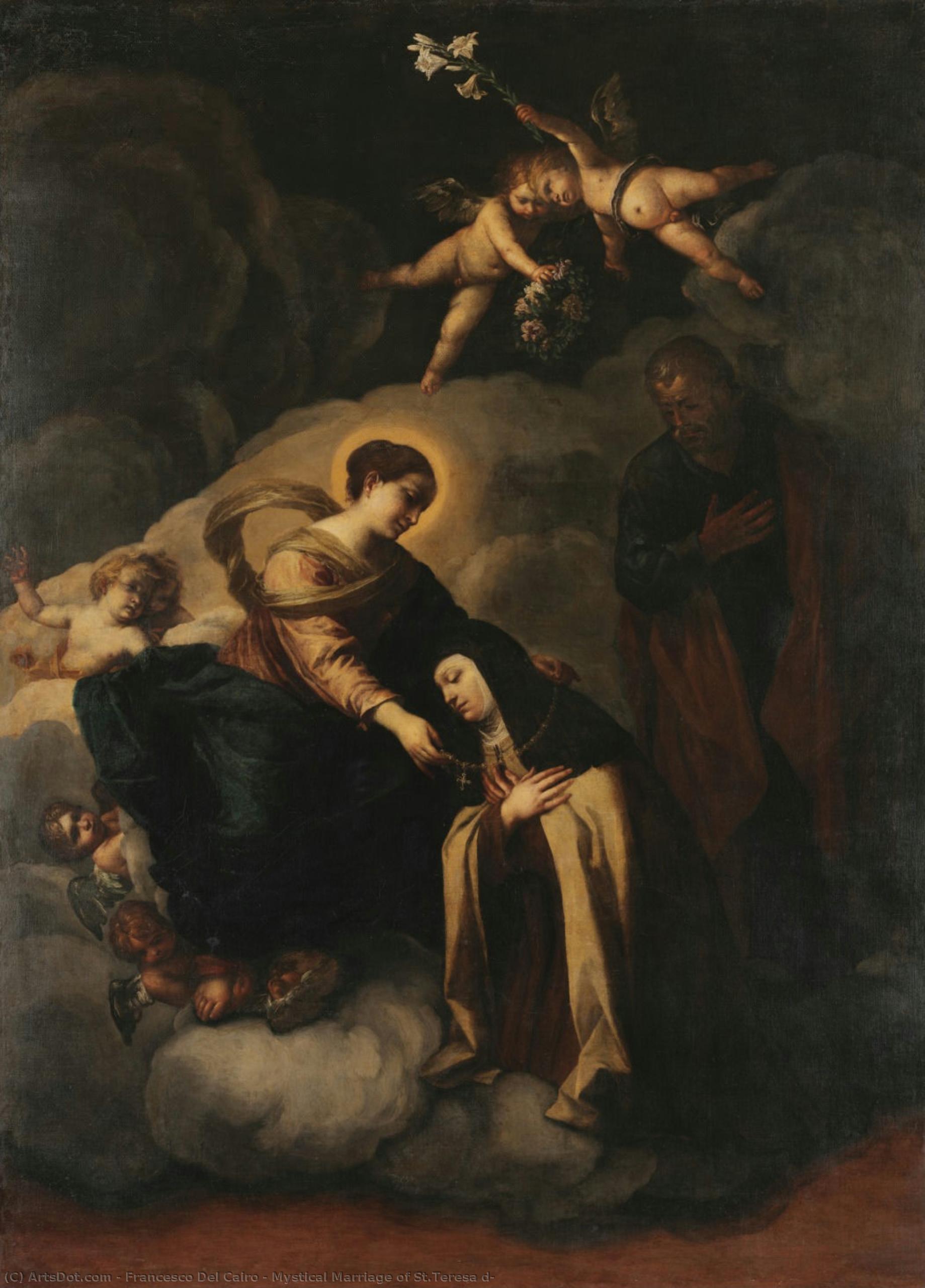 Mystical Marriage Of St.teresa D — Francesco Del Cairo