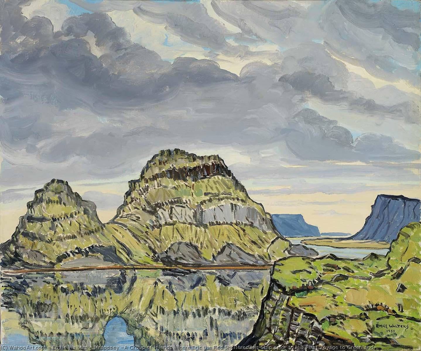Hrappsey (a Group Of Islands Where Eric The Red Sheltered His Ship Prior To His First Voyage To Greenland) — Emile Walters