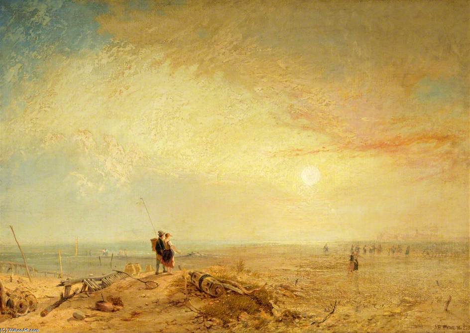 Lancaster Sands, Morecambe Bay, Shrimping — Джеймс Бейкер Пайн