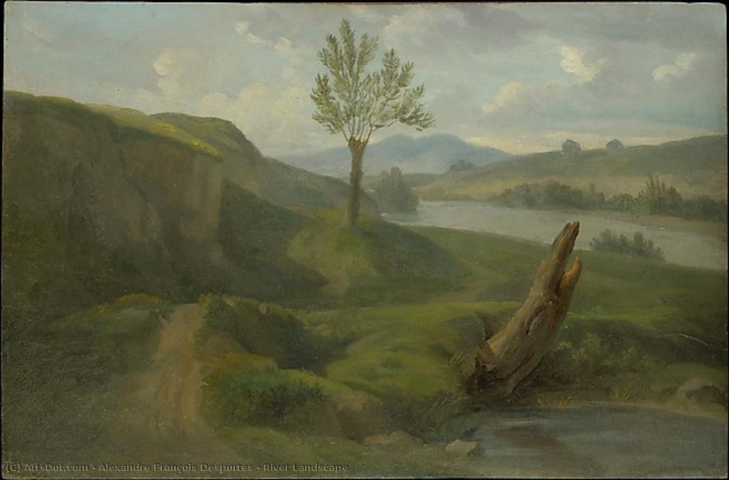 River Landscape — Alexandre François Desportes