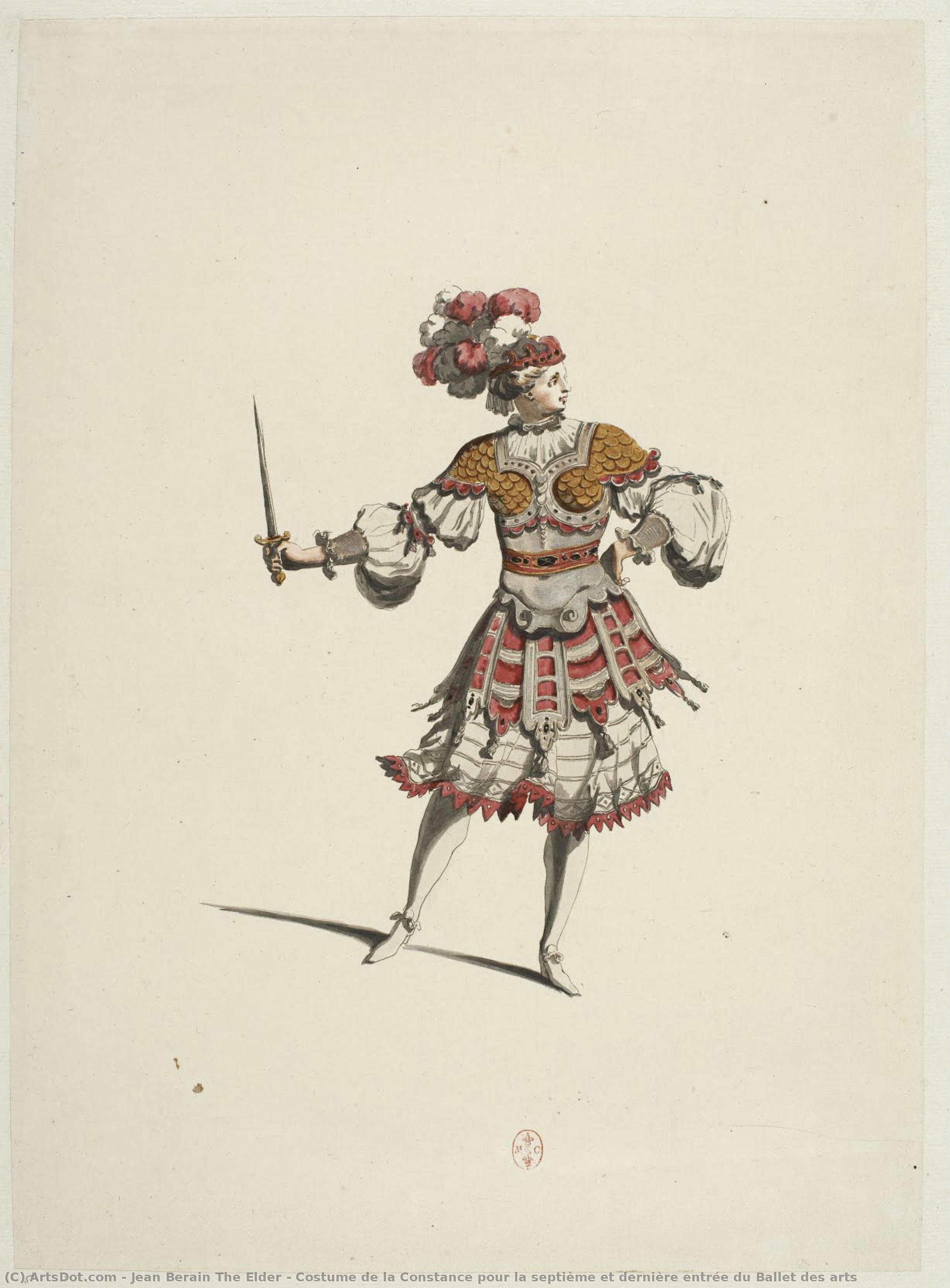 Costume De La Constance Pour La Septième Et Dernière Entrée Du Ballet Des Arts — Jean Berain Der Ältere