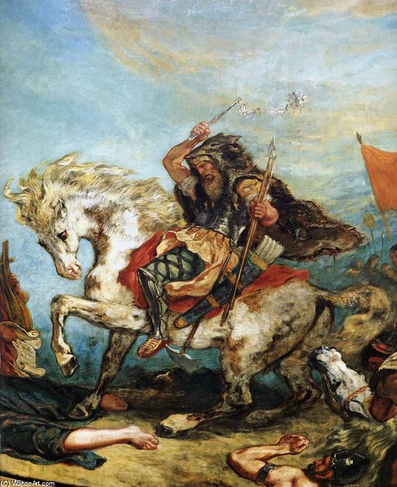 Attila And His Hordes Overrun Italy And The Arts (detail) — Eugène Delacroix