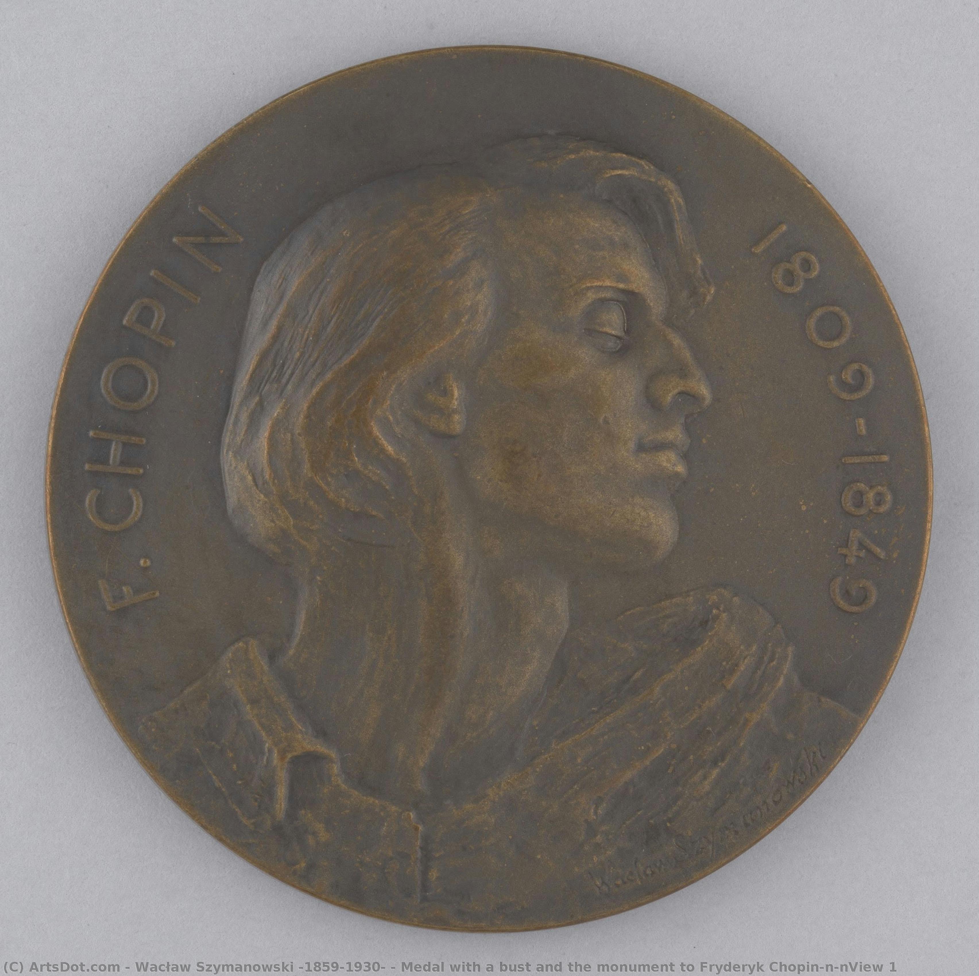 Medal With A Bust And The Monument To Fryderyk Chopin\n\nview 1 — Wacław Szymanowski (1859-1930)