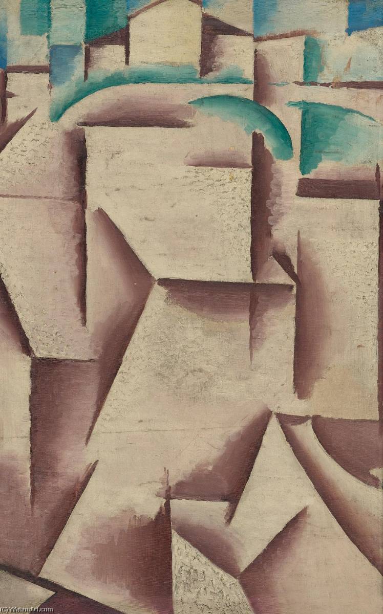 Cubist Landscape Recto Contemplation Verso — Josef Capek