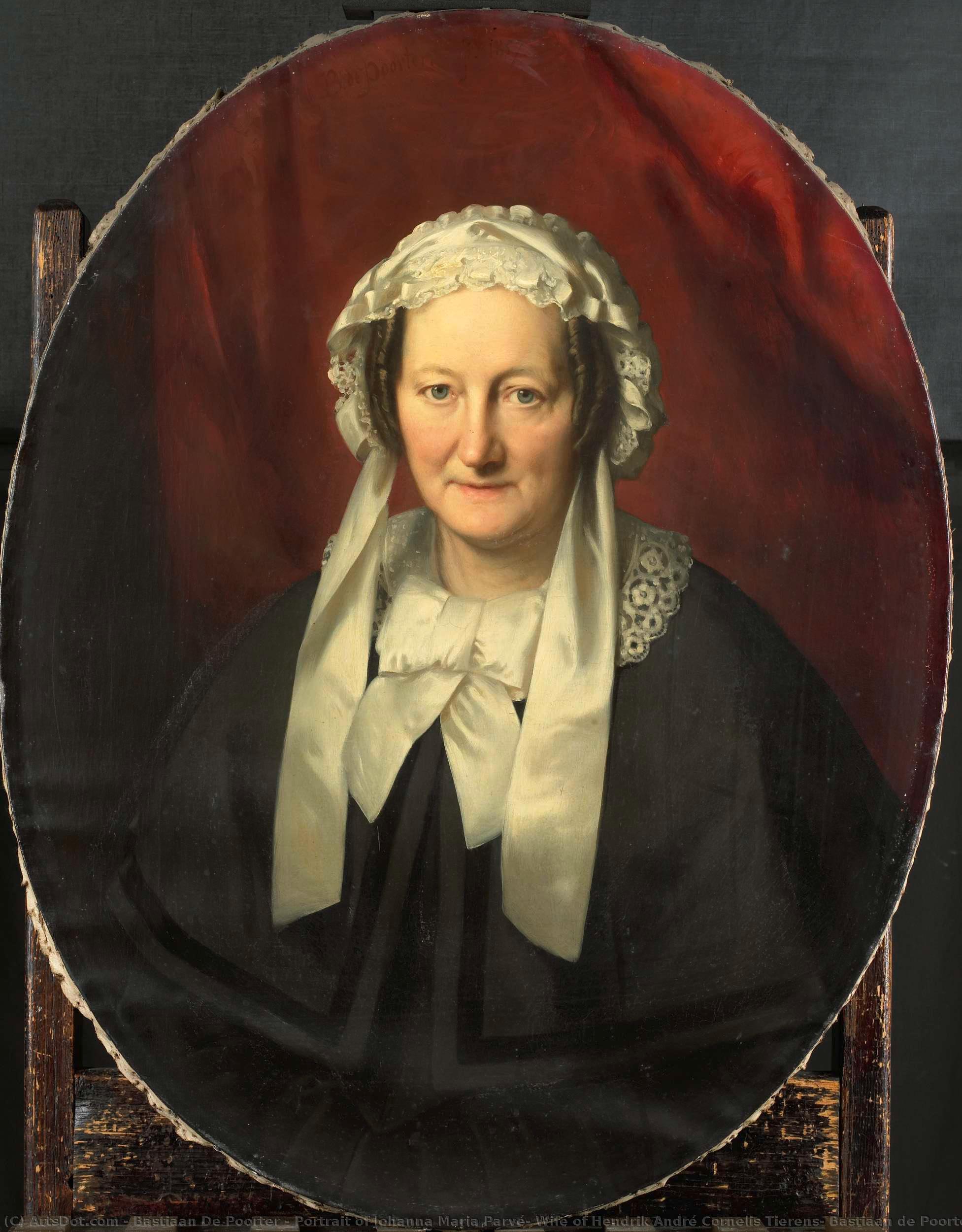 Portrait Of Johanna Maria Parvé, Wife Of Hendrik André Cornelis Tierens, Bastiaan De Poorter, 1857 — Bastiaan De Poorter