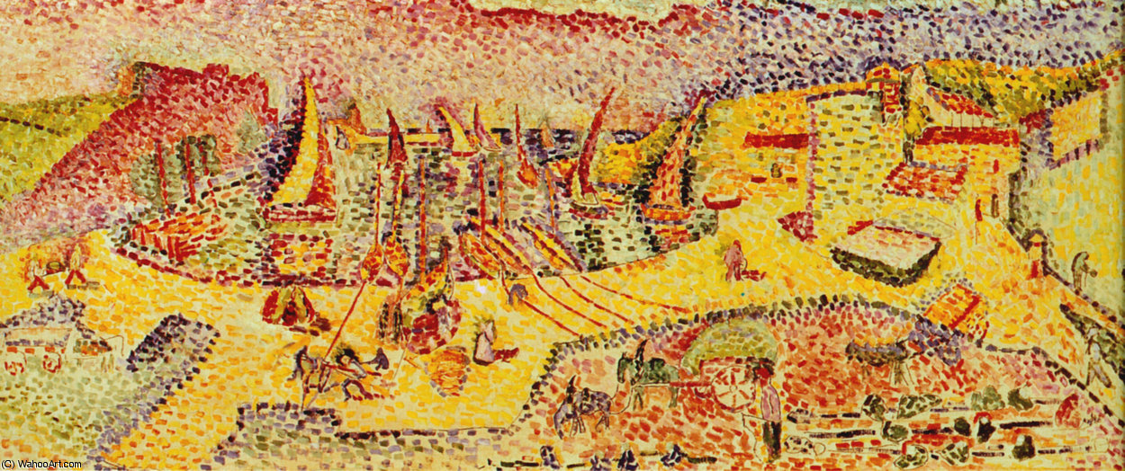 Le Port D'abail, Collioure Öl Auf Leinwand Privatsammlung — Henri Matisse