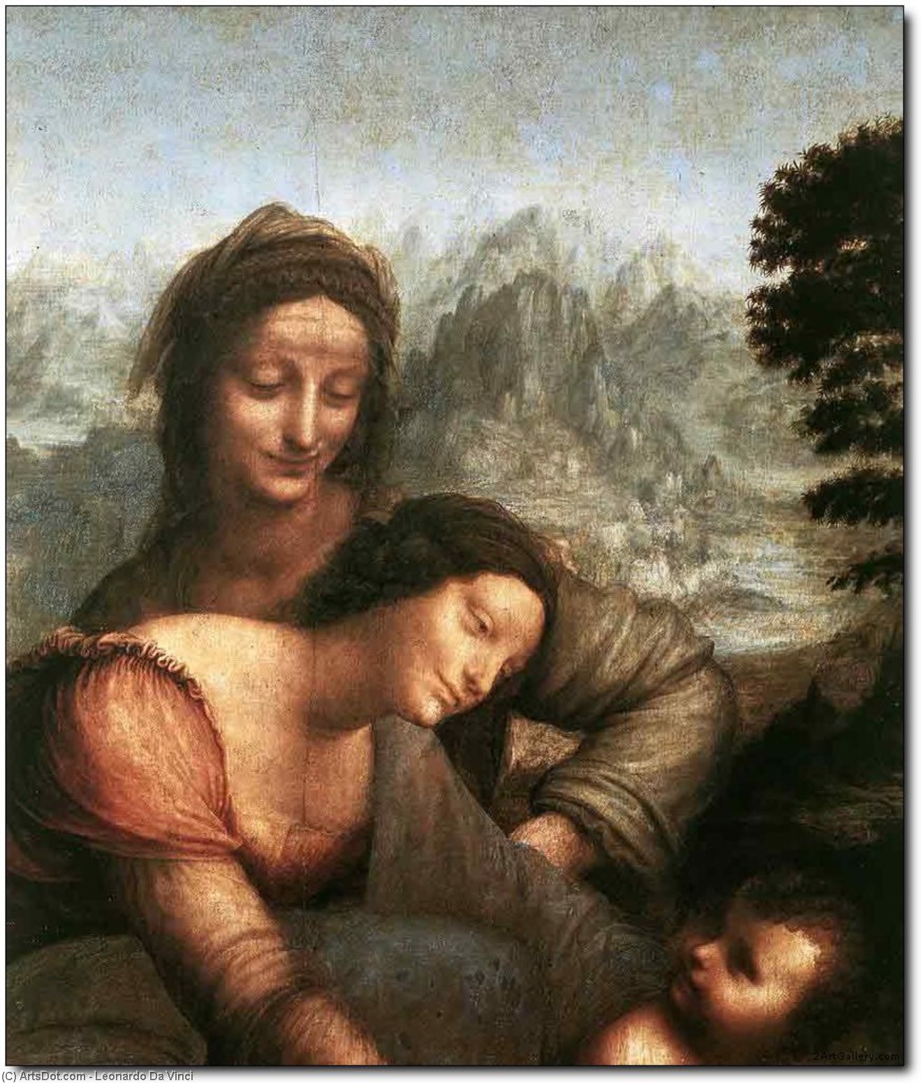 Devica Idete Sa Svetom Anom (detalj) — Leonardo Da Vinči