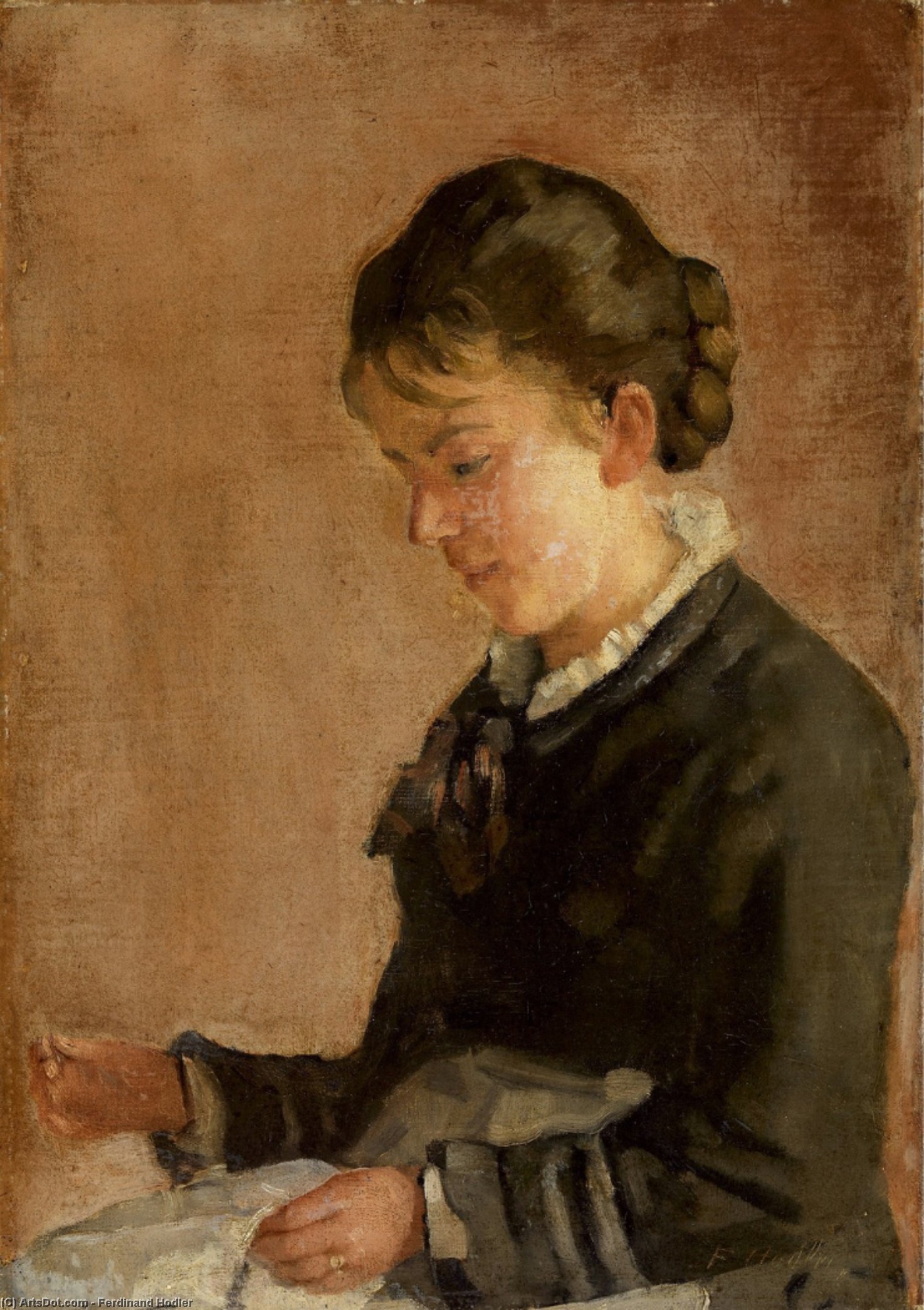 Portrait Of Miss Lina Kyburz — Ferdinand Hodler