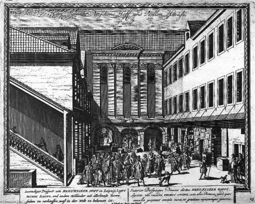 Herr Johann Petzschen's Hoff Und Ballen Hausz In Leipzig — Pieter Schenck