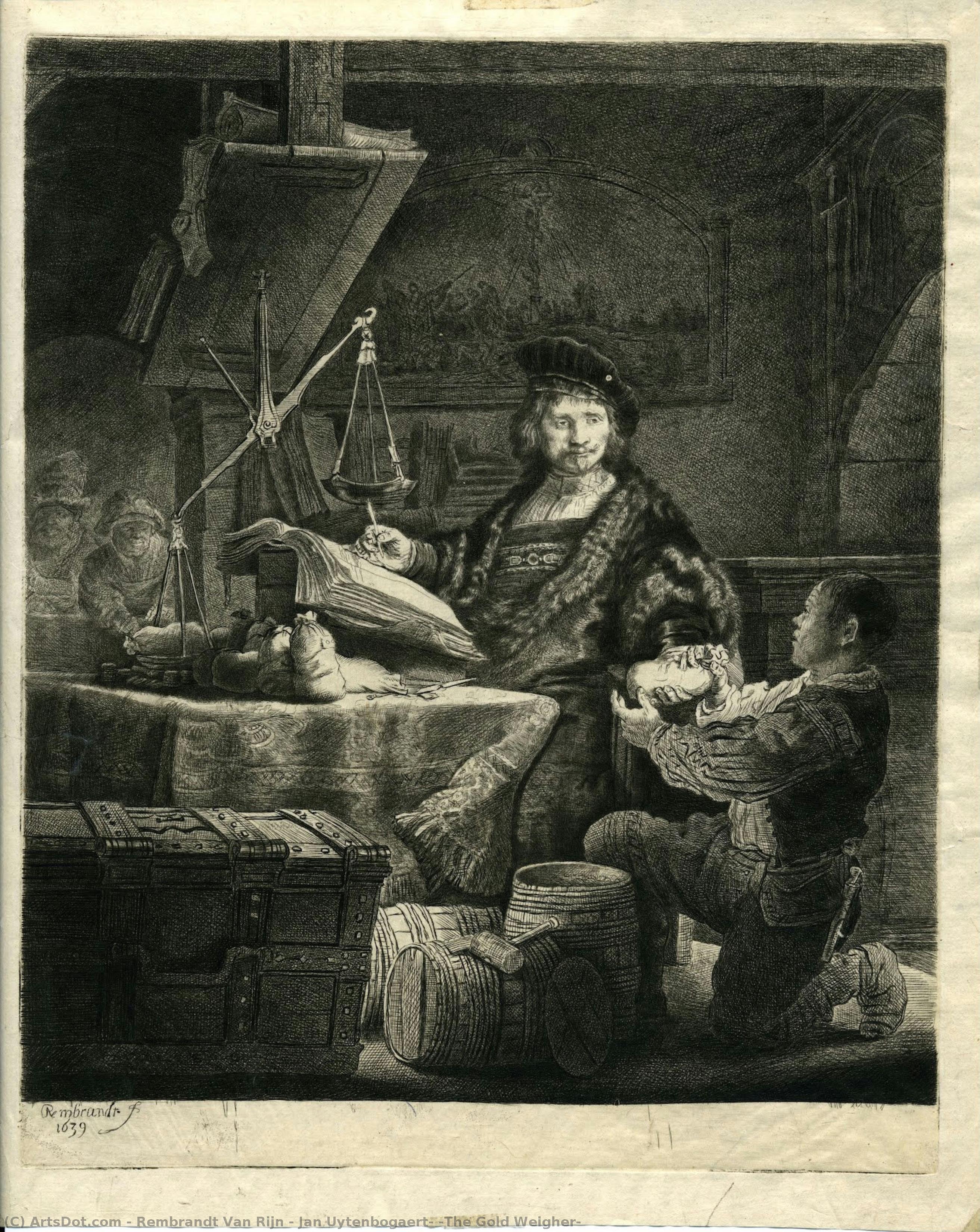 Jan Uytenbogaert, “the Gold Weigher” — Rembrandt Van Rijn