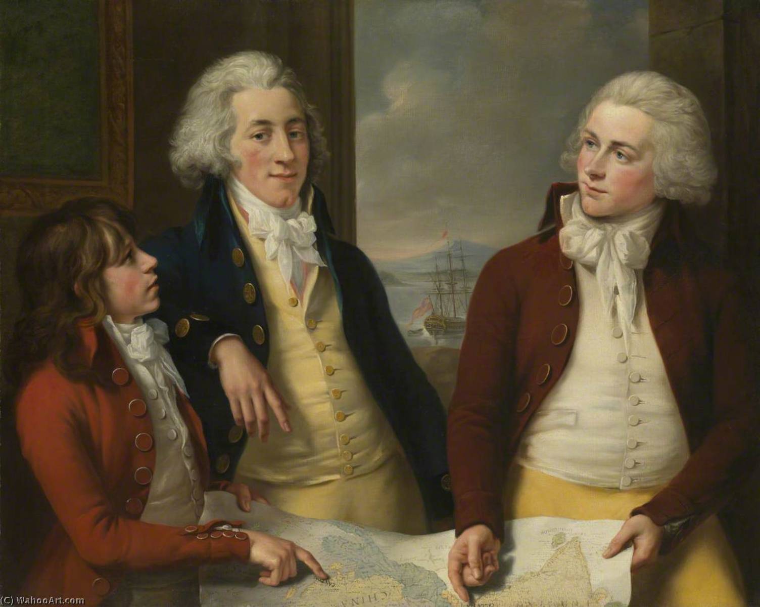 The Money Brothers William Taylor (1769–1834), James (1772–1833), And Robert (1775–1803) — John Francis Rigaud