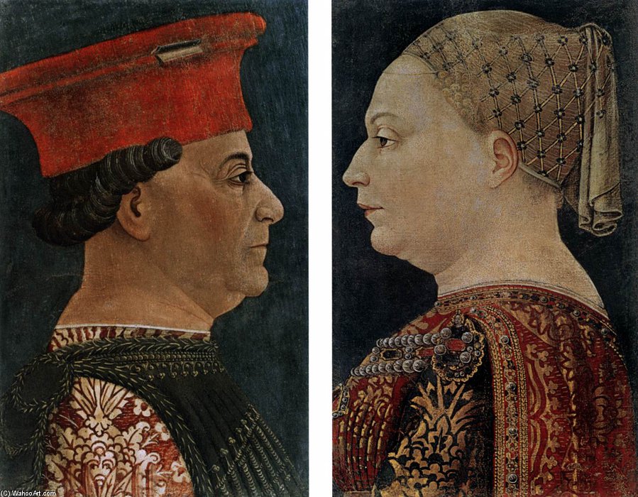 Portraits Of Francesco Sforza And Bianca Maria Sforza — Bonifazio Bembo
