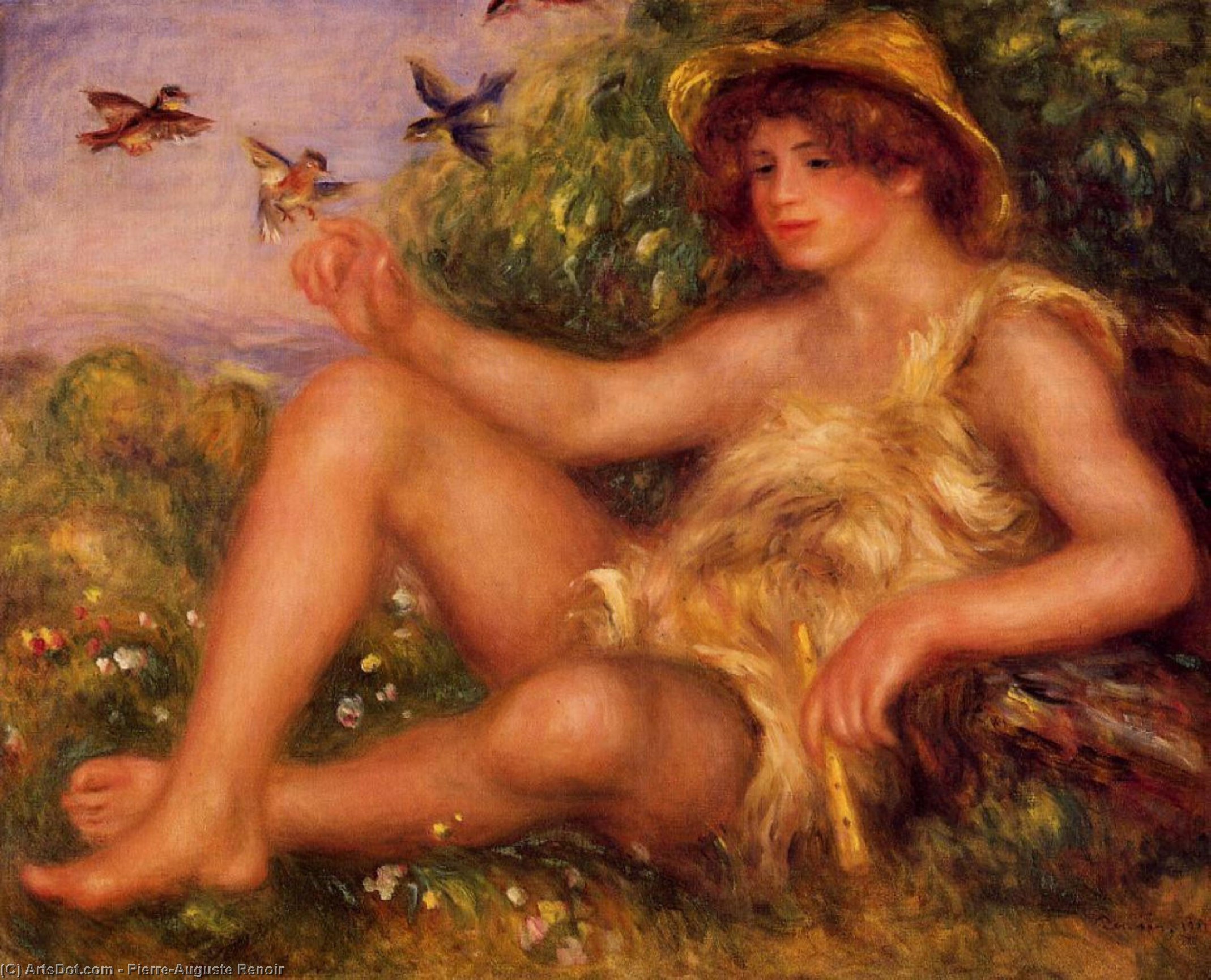 Young Shepherd In Repose (also Known As Alexander Thurneysson) — Pierre-auguste Renoir