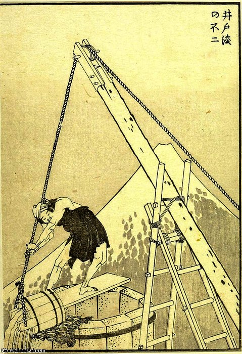 Well-cleaning Fuji — Katsushika Hokusai