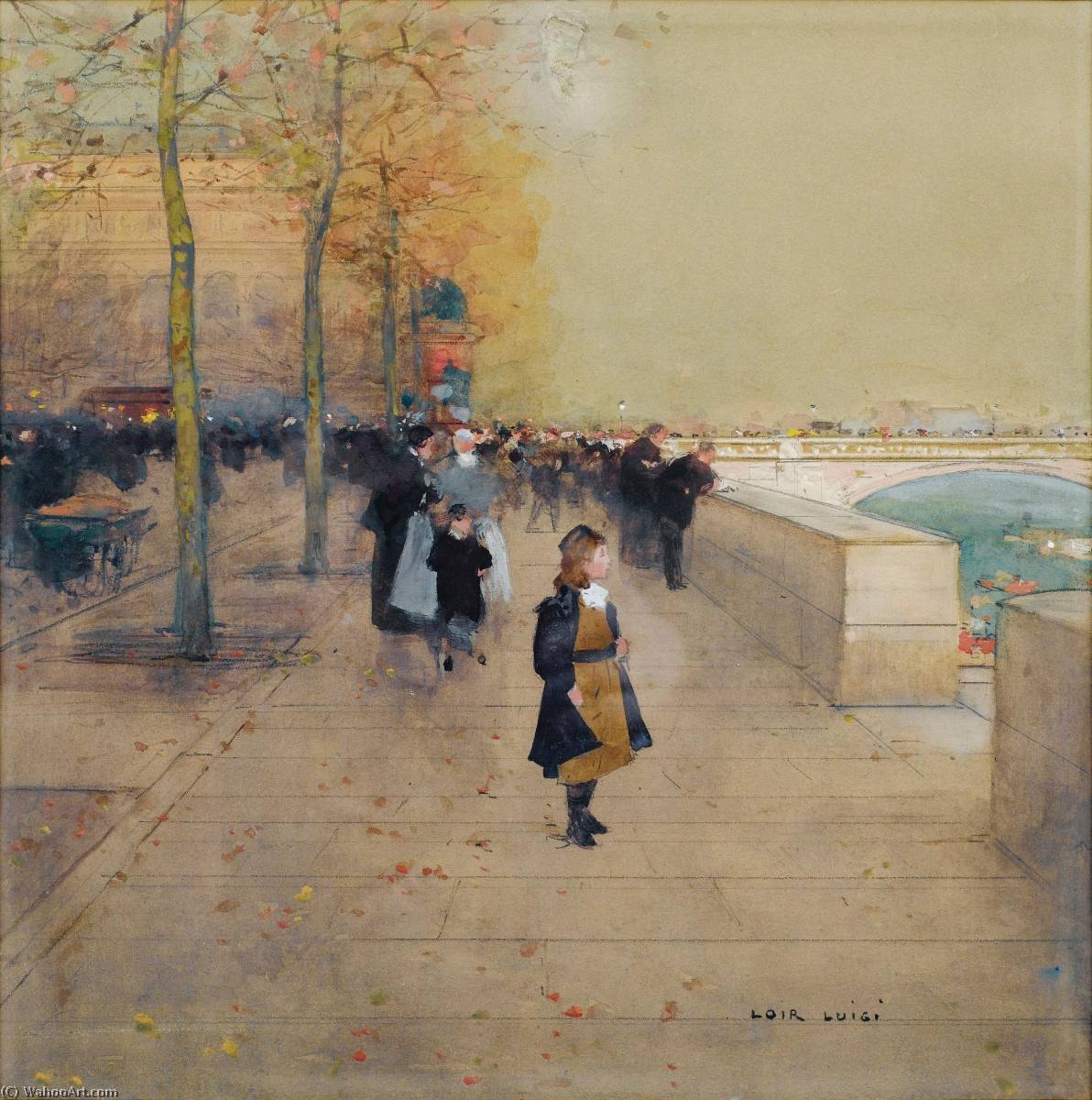 Fillettes Sur Les Quais, Place Du Châtelet — Dit Luigi Loir Aloys François Joseph Loir