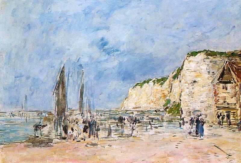 Dieppe, Los Acantilados De Pollet — Eugène Louis Boudin