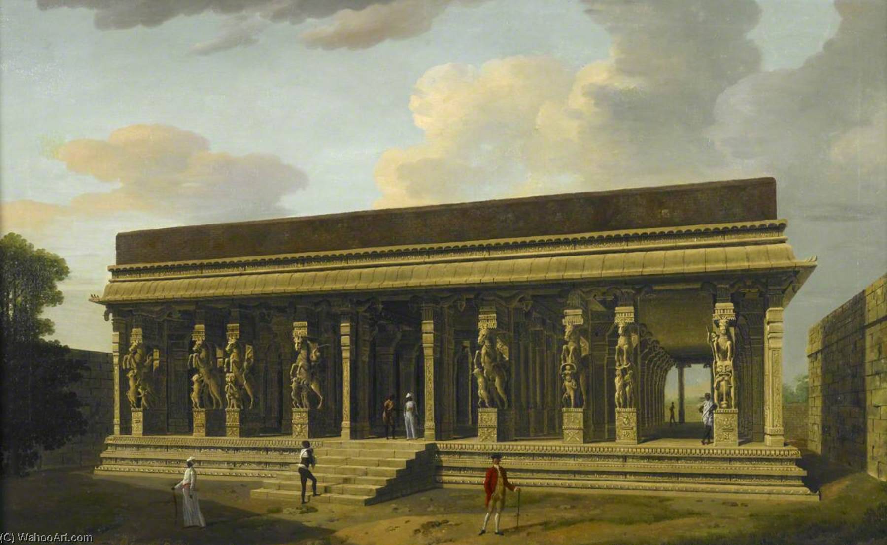 A 'choultry', Or Travellers' Rest House, Srirangam, Madras — Francis Swain Ward