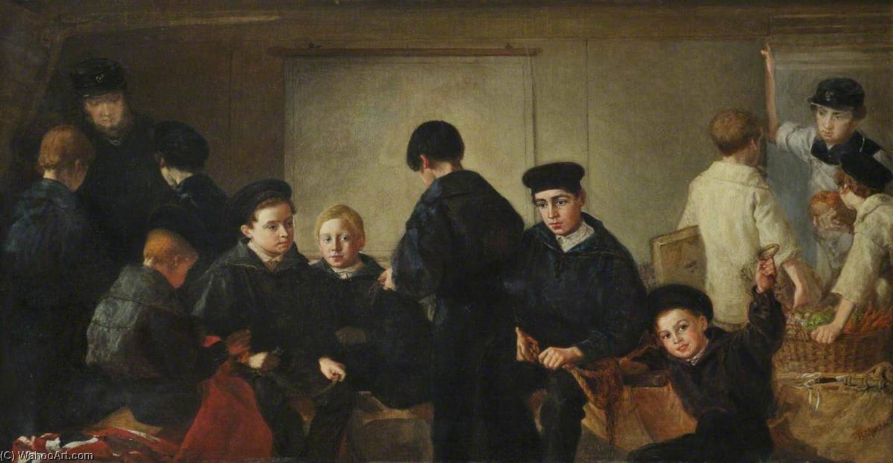 Saved From The Streets, Portraits Of Boys On Board The 'chichester' Training Ship Escape As A Bird Out Of The Snare Of The Fowler — Barnett Samuel Marks