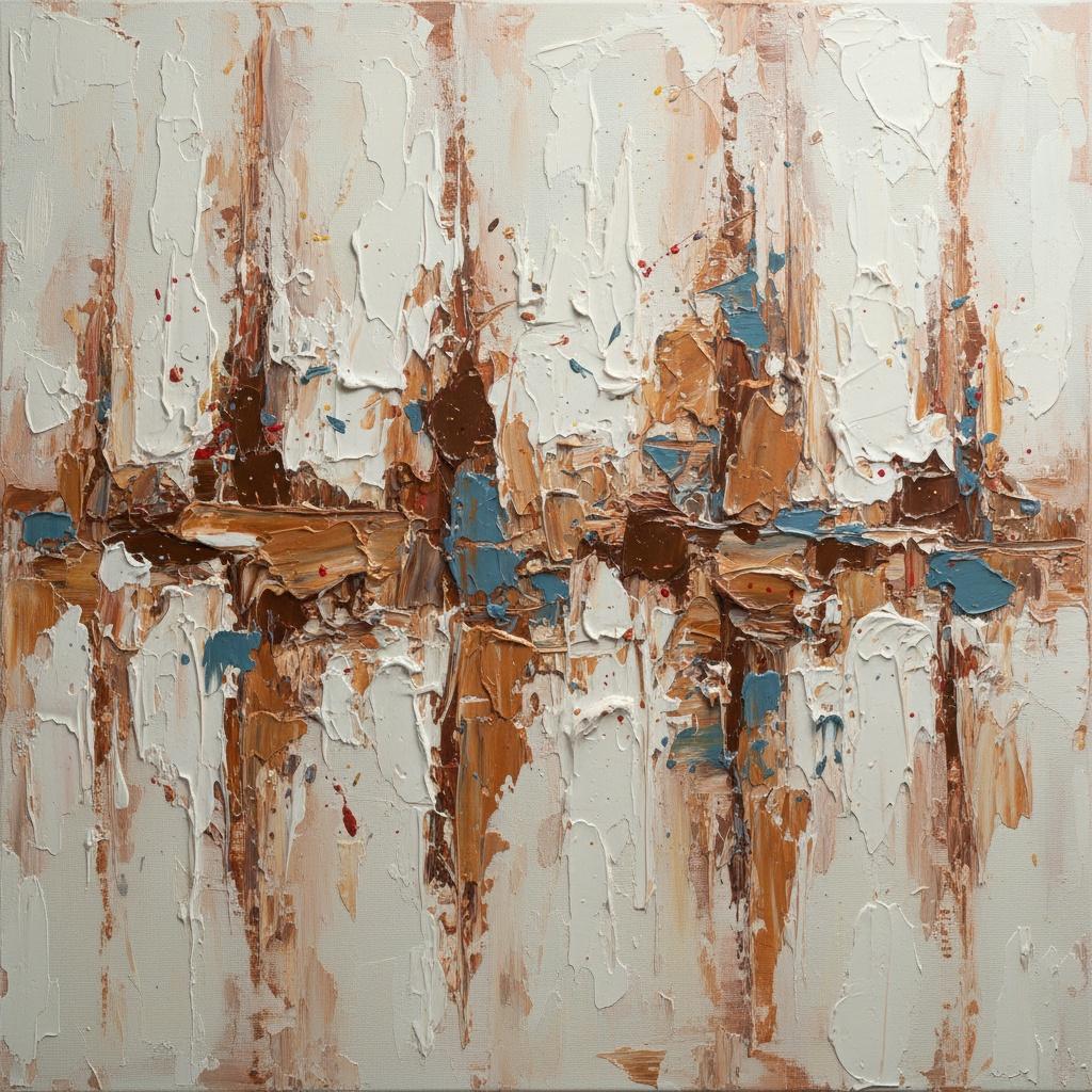 Fragmented Earth: A Monumental Study In Sculptural Impasto And Melancholic Blue Accents — Christian Noiret