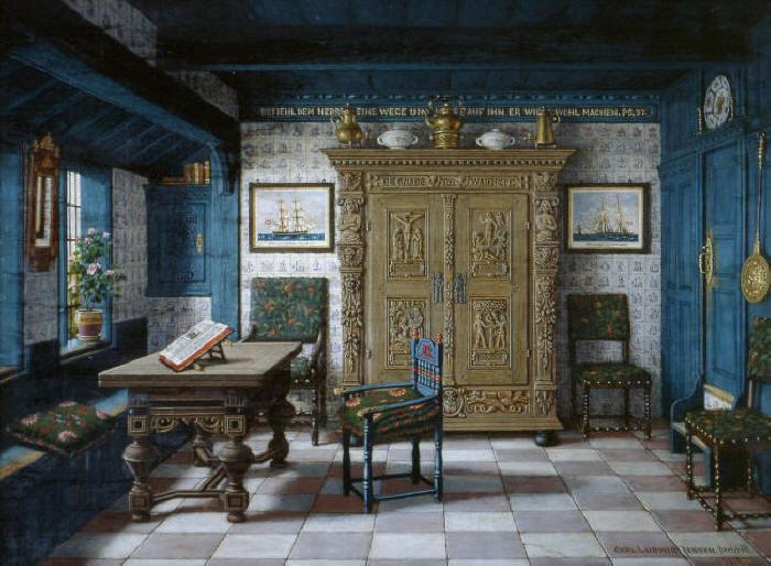 Deutsch Die Blaue Stube English The Blue Living Room — Carl Ludwig Jessen