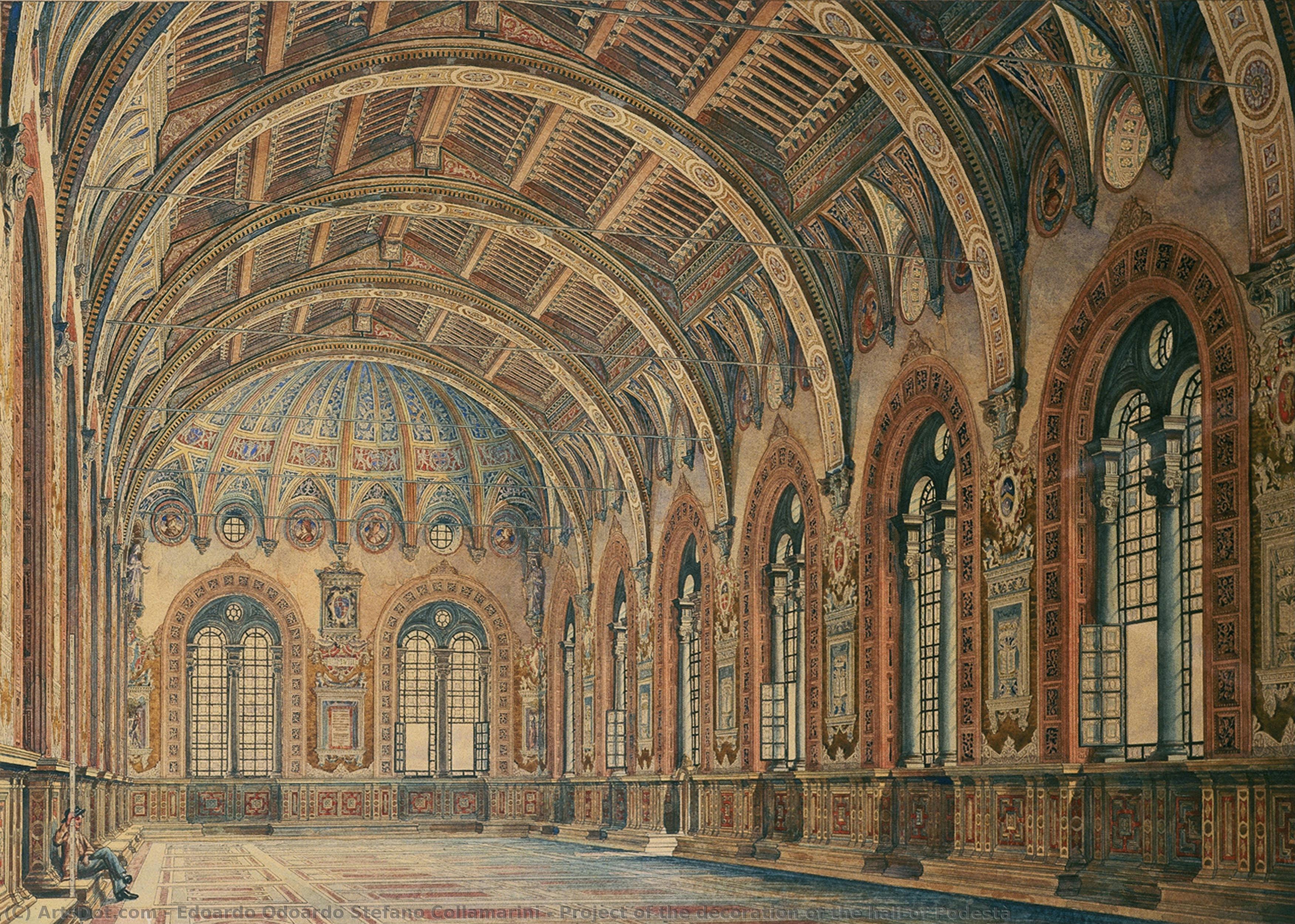 Project Of The Decoration Of The Hall Of Podestà — Edoardo Collamarini