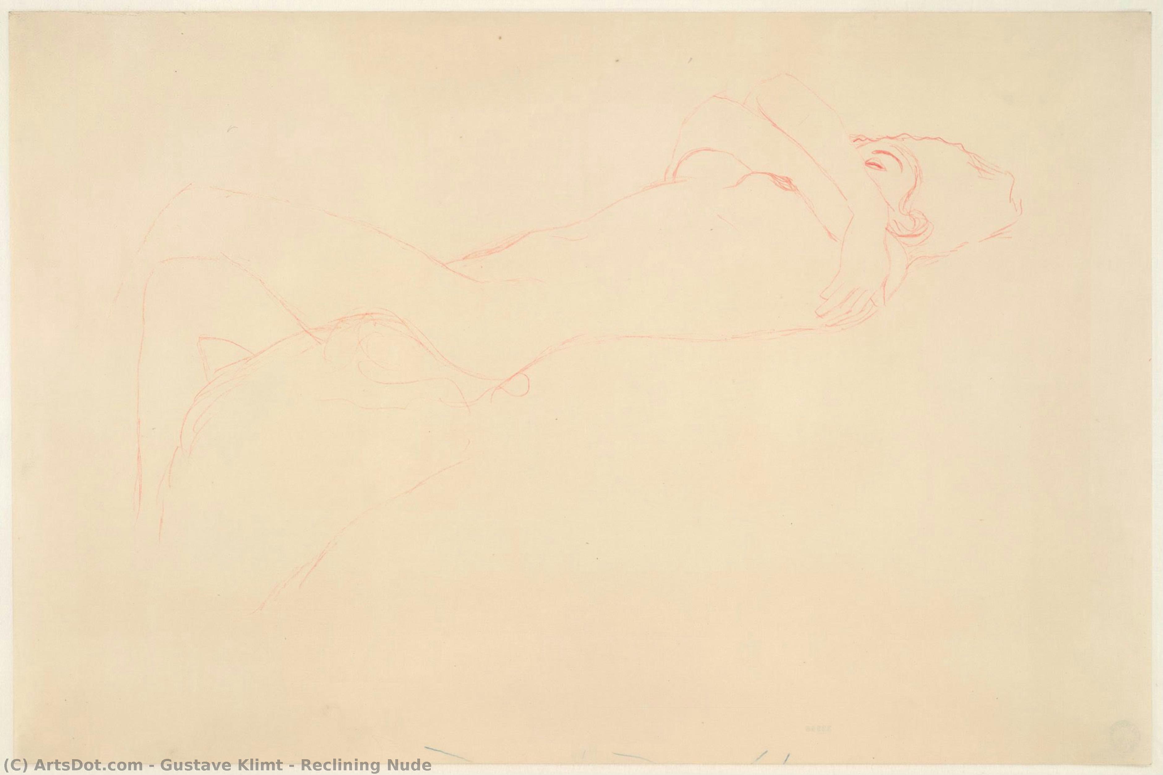 Reclining Nude — Густав Климт