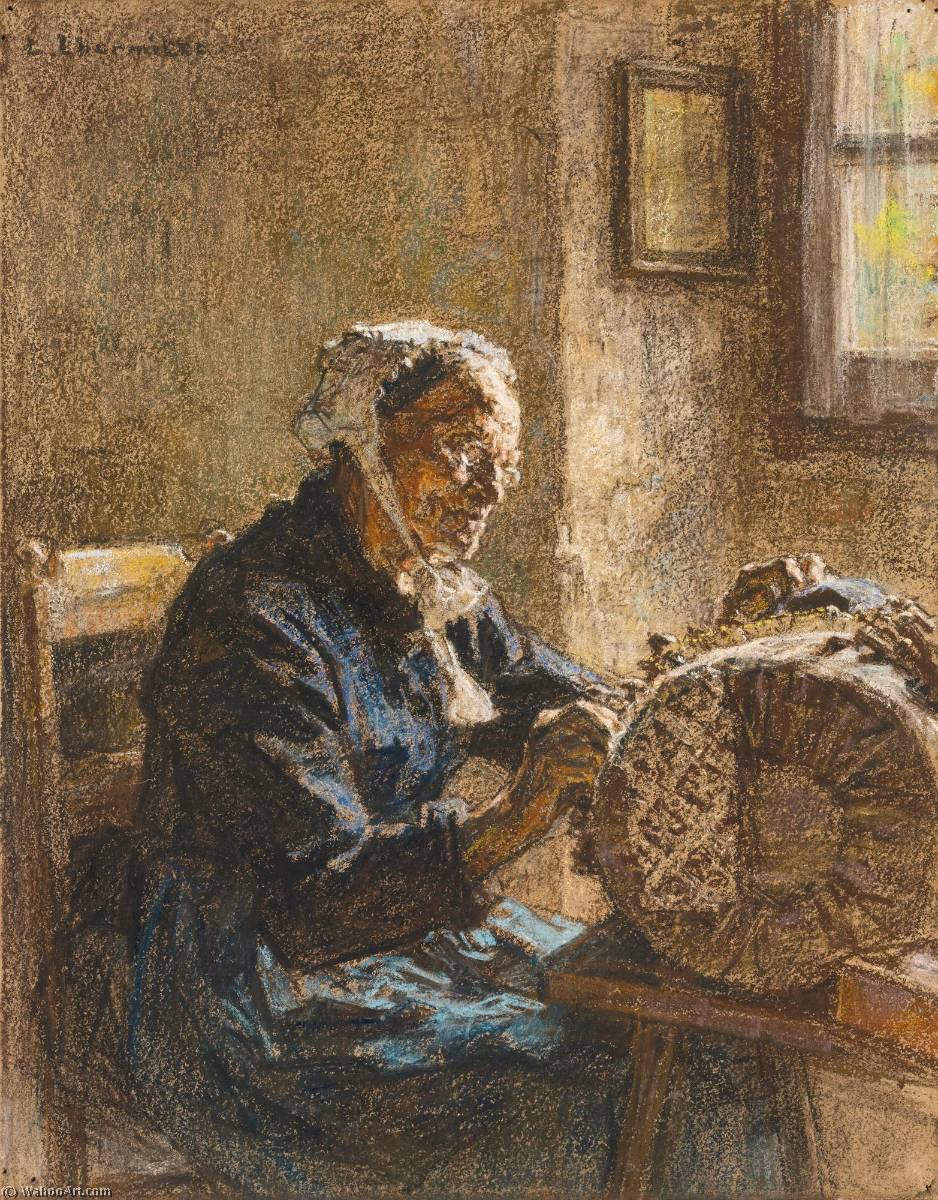 La Vieille Dentellière — Léon Augustin L'hermitte