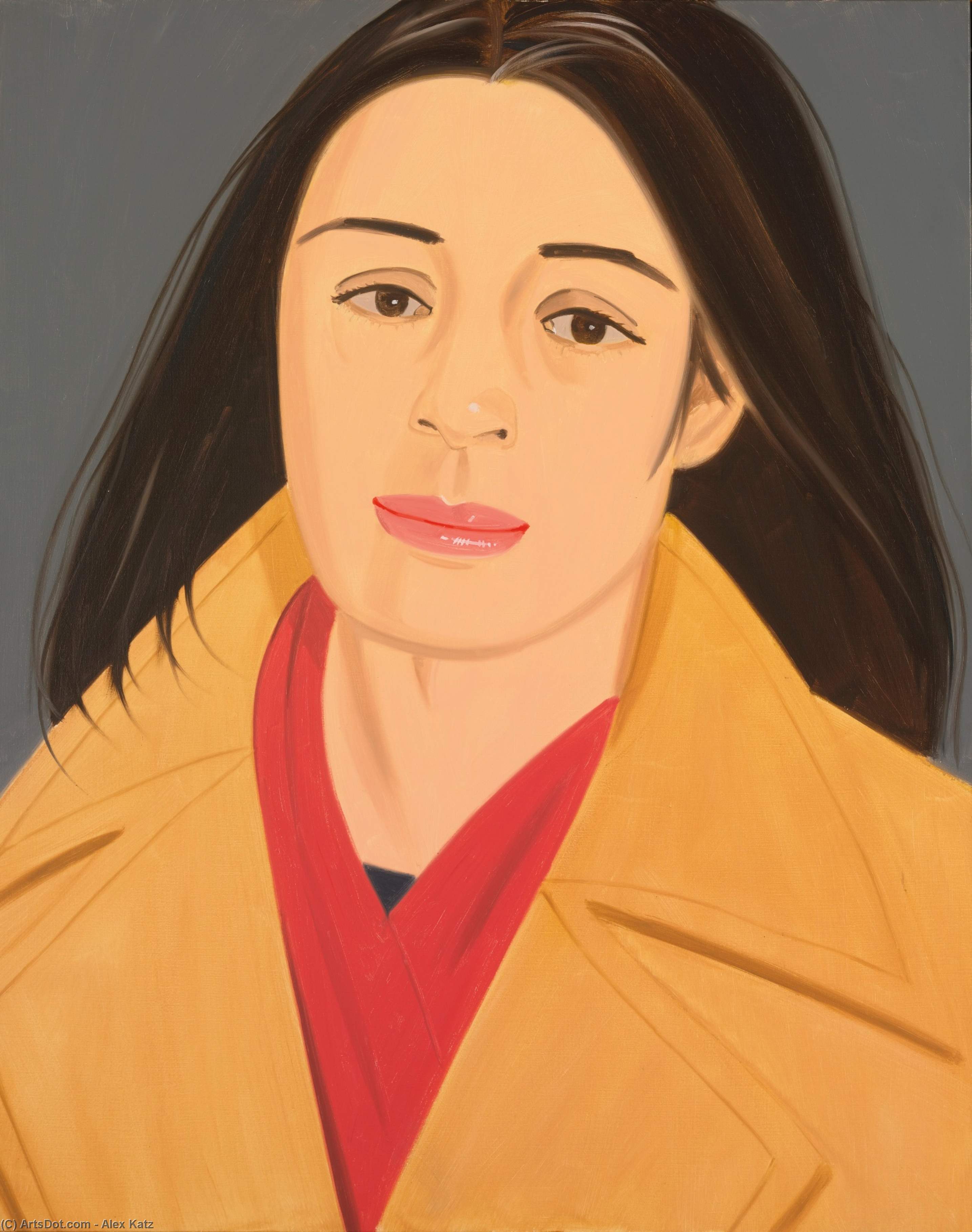 The Red Scarf — Alex Katz