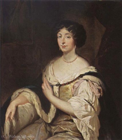 Portrait Of Marie Mancini, Niece Of Mazarin And First Love Of Louis Xiv Of France — Constantin Netscher