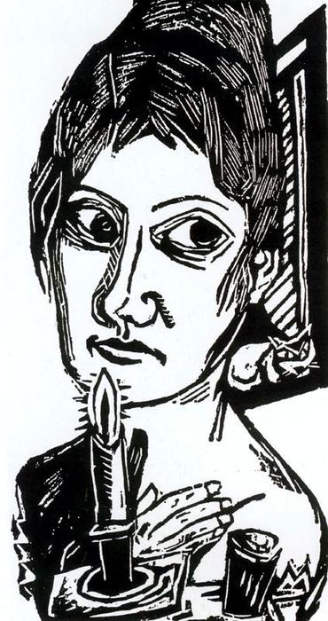 Woman With Candle 1 — Макс Бекманн