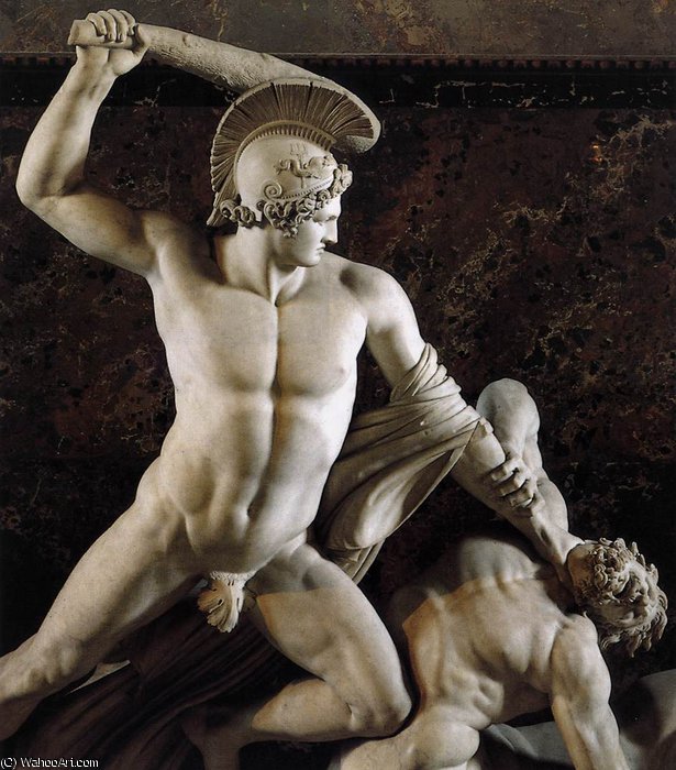 Theseus And The Centaur (detail) — Antonio Canova