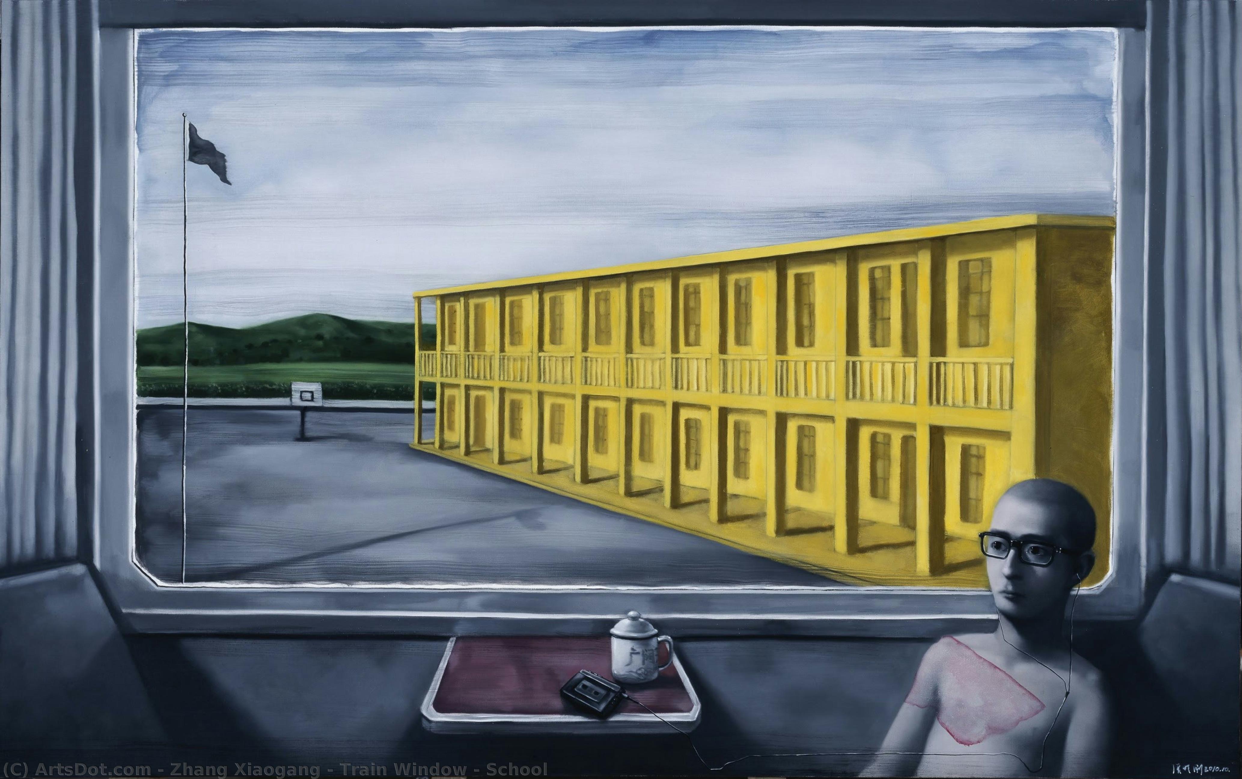 Train Window - School — Zhang Xiaogang