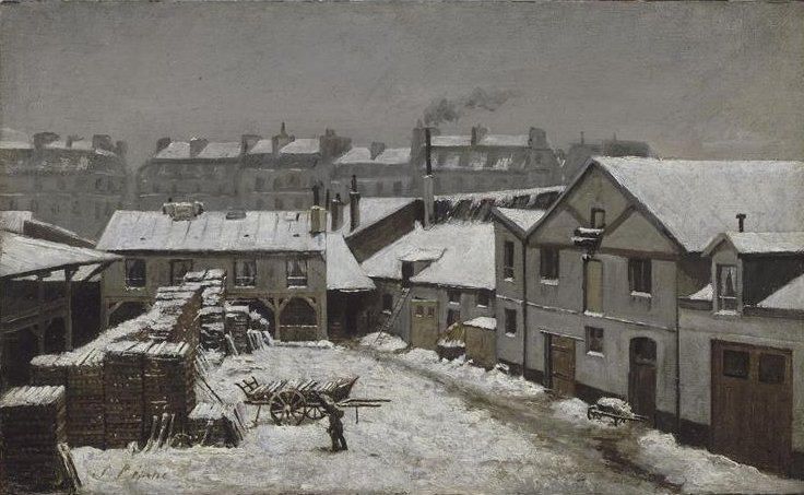 Faubourg De Paris Sous La Neige — Stanislas Lépine