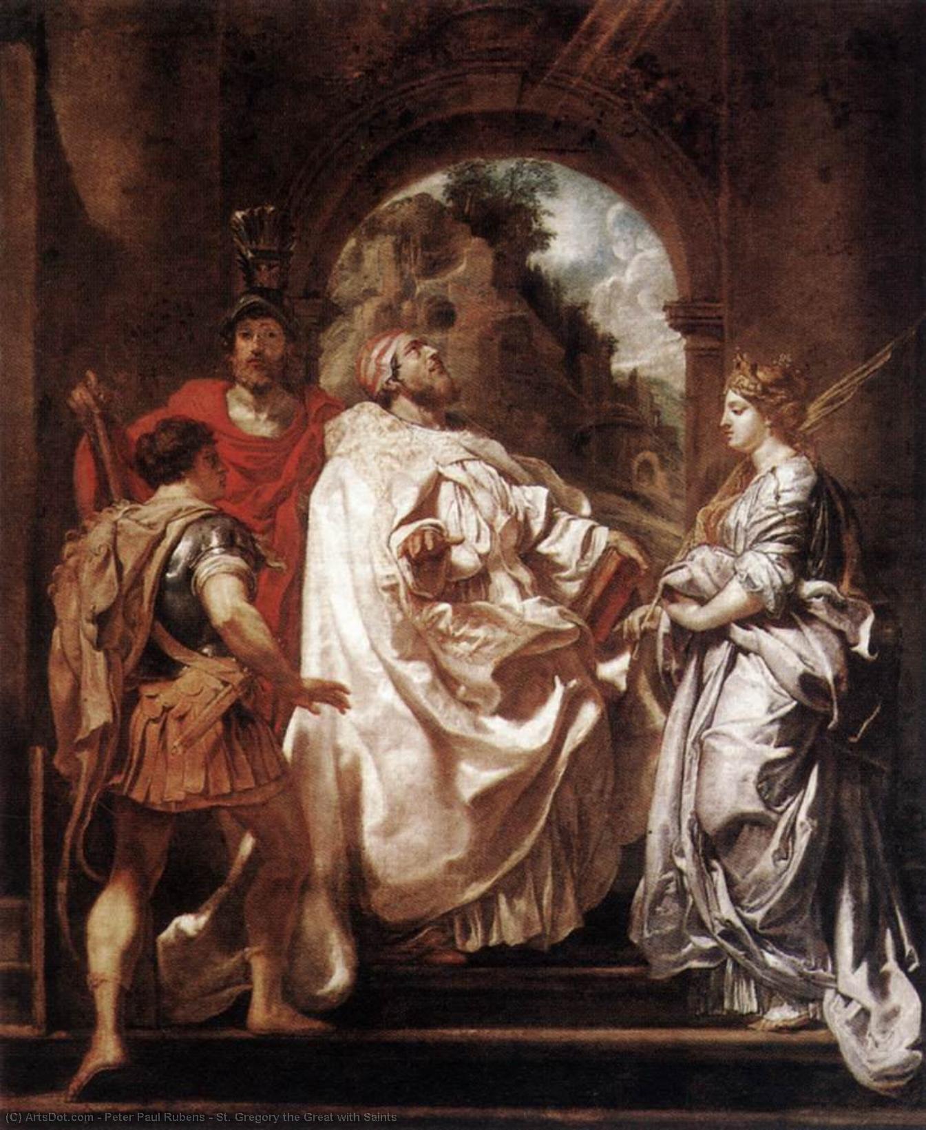 St. Gregory The Great With Saints — Peter Paul Rubens