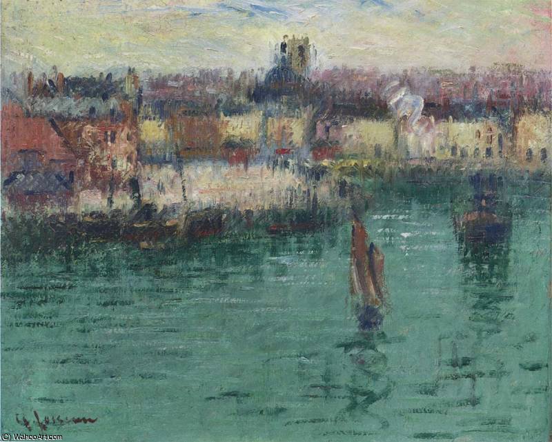 Port At Dieppe — Gustave Loiseau