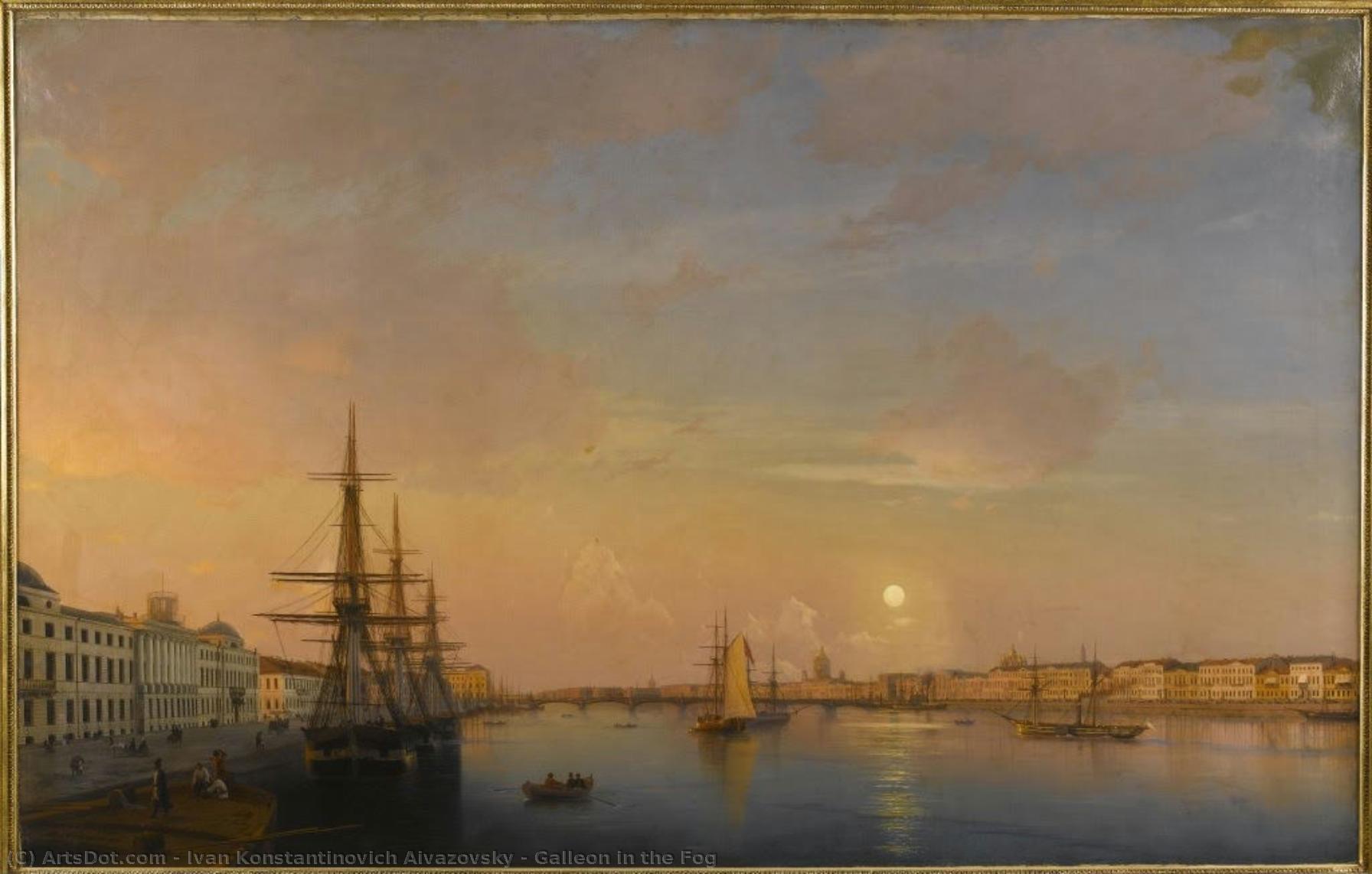 Galleon In The Fog — Ivan Konstantinovich Aivazovsky
