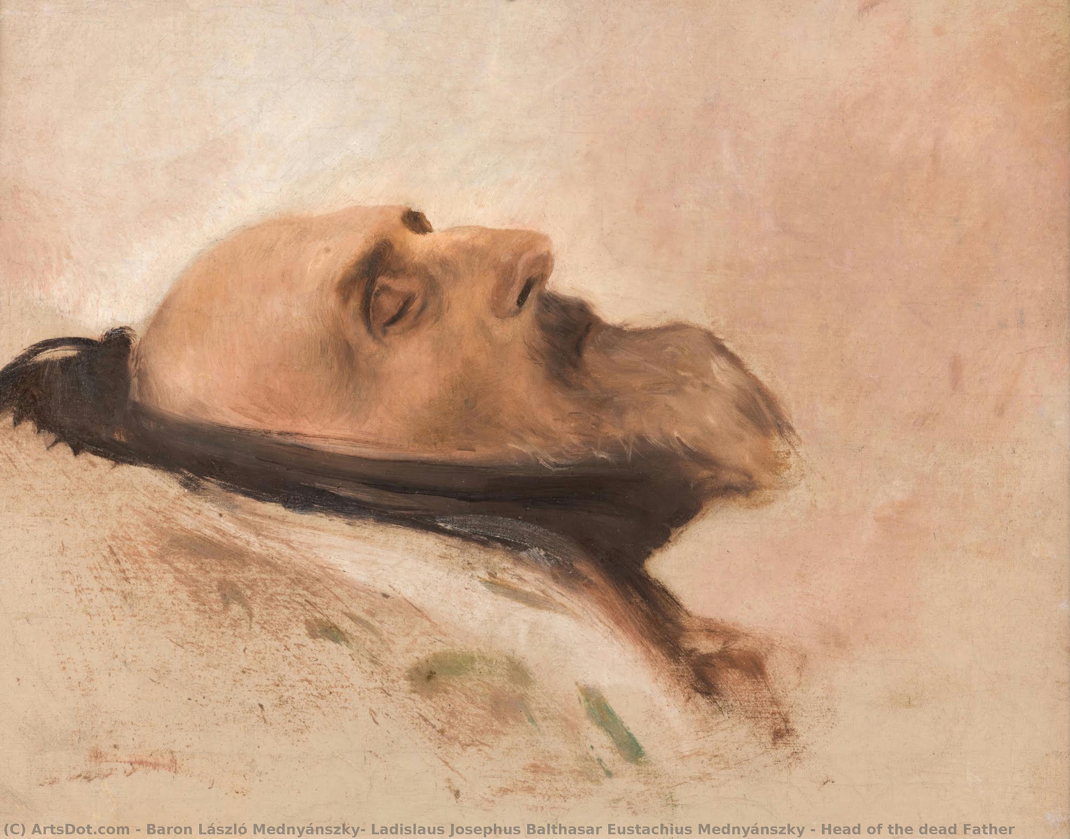 Head Of The Dead Father — Baron László Mednyánszky, Ladislaus Josephus Balthasar Eustachius Mednyánszky