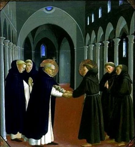 El Encuentro De San Francisco Y Santo Domingo — Fra Angelico