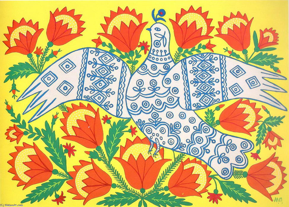 A Dove Has Spread Her Wings And Asks For Peace — Maria Primachenko