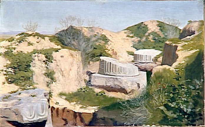 Ruines De Suse. Bases Des Colonnes De L'apadanà — Bondoux Jules Georges