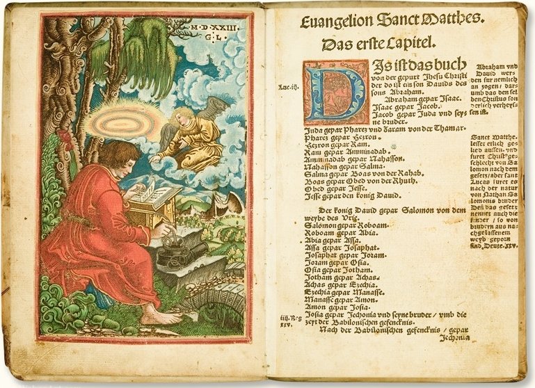 Luther Bible Double Page — Georg Lemberger