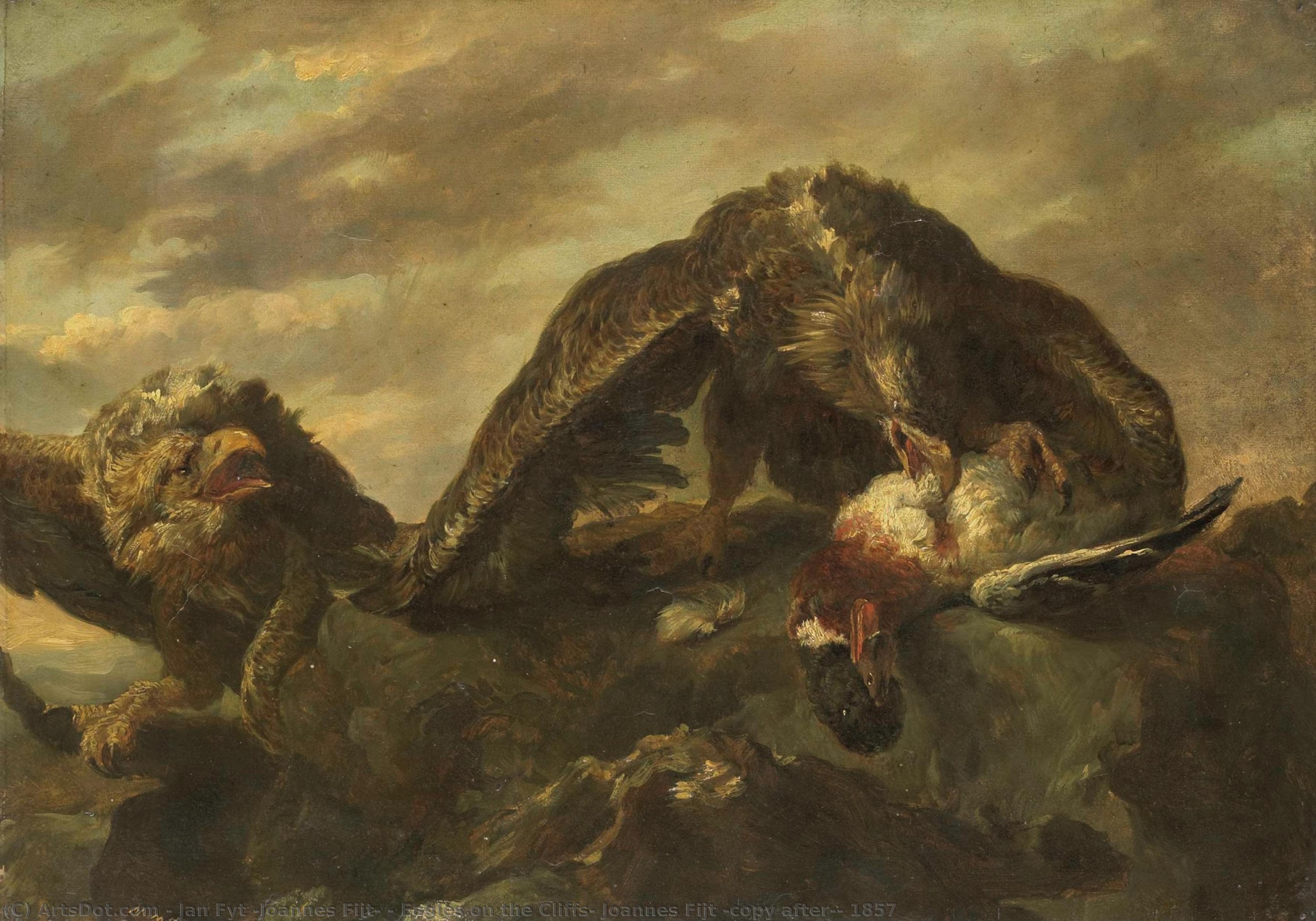 Eagles On The Cliffs, Joannes Fijt (copy After), 1857 — Jan Fyt (joannes Fijt)