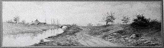 House By The River's Mouth, (painting) — Sopha Orene Bacon Bennett