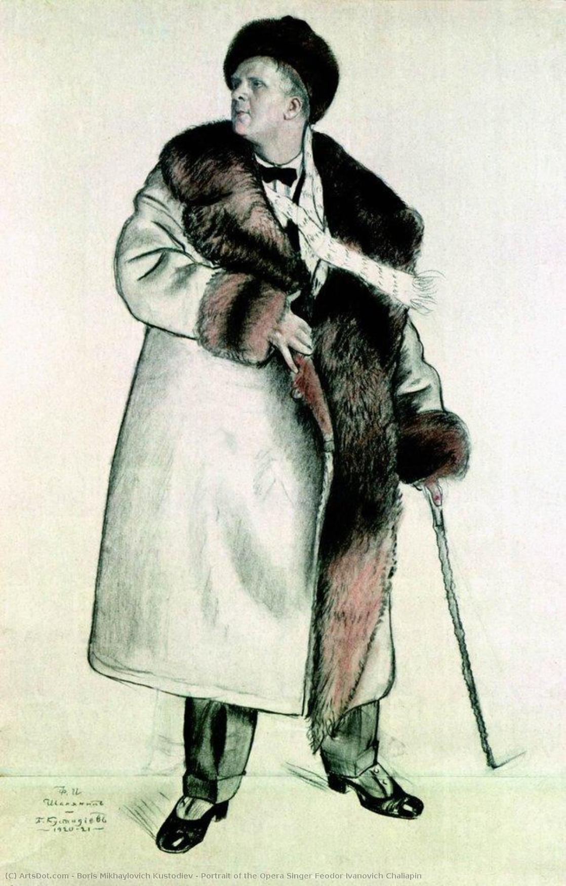 Portrait Of The Opera Singer Feodor Ivanovich Chaliapin — Boris Mikhaylovich Kustodiev