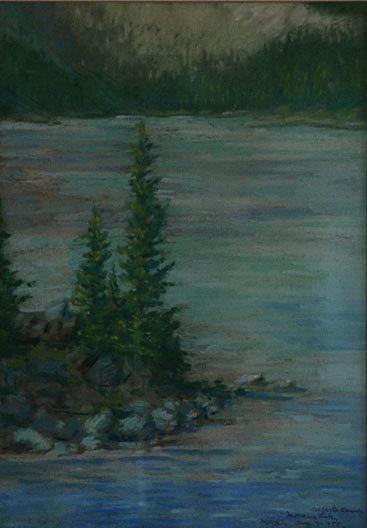 Morraine Lake, (painting) — Мери Егнес Јеркес