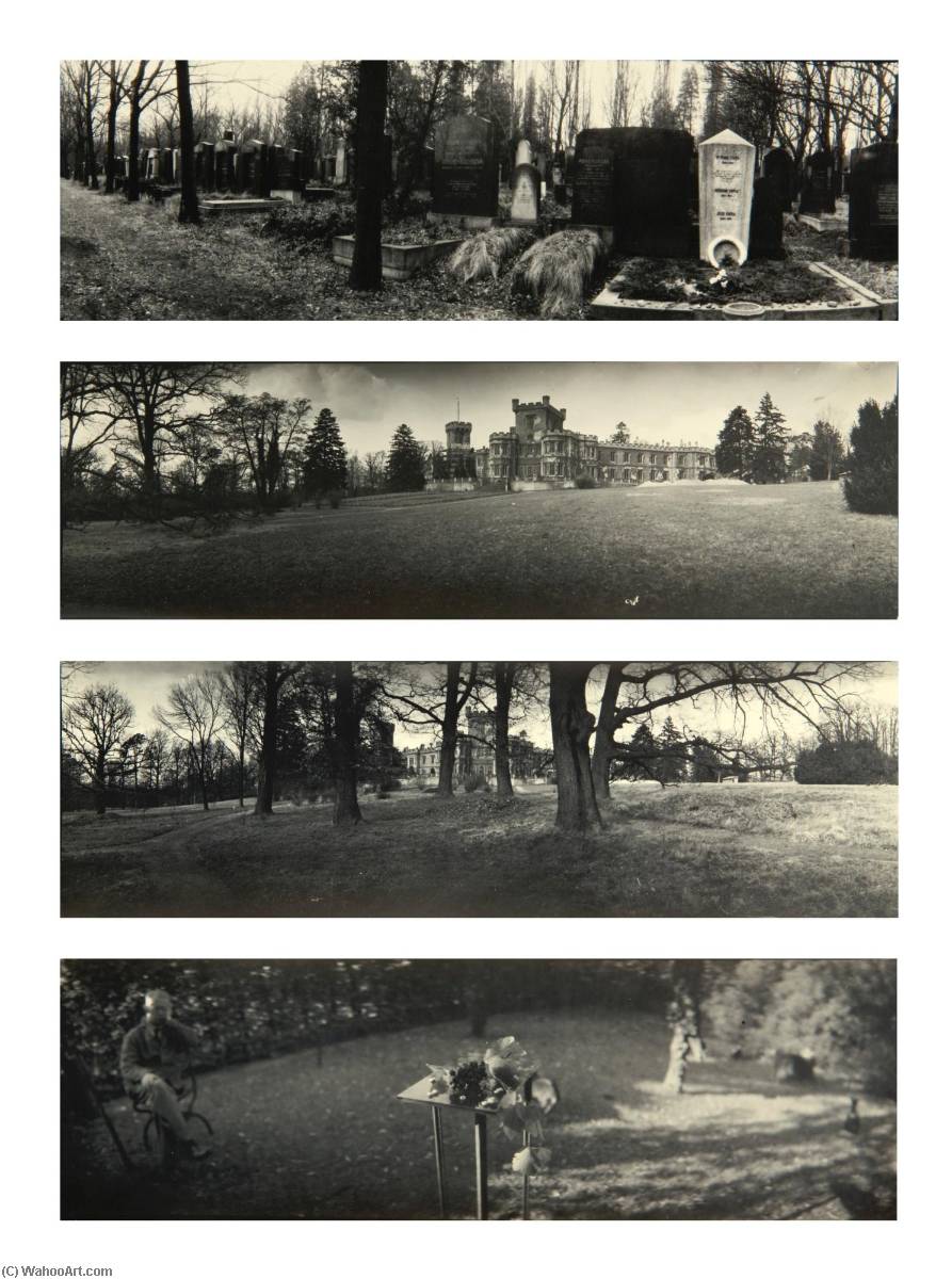 Four Photographs (i) Grave Of Franz Kafka (ii, Iii) Zámecká Obora (iv) From The Series 'a Walk In The Magic Garden' — Josef Sudek