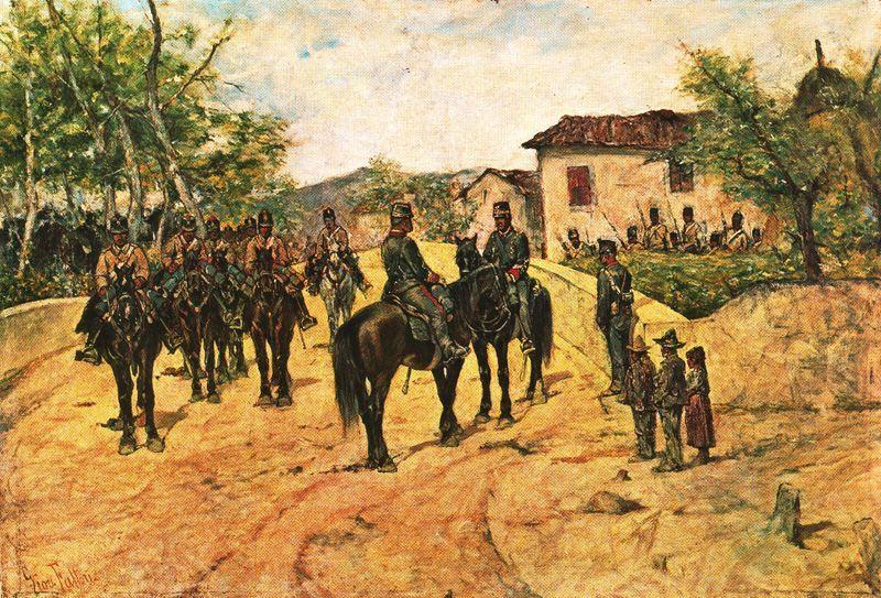 Resting Cavalry — Giovanni Fattori
