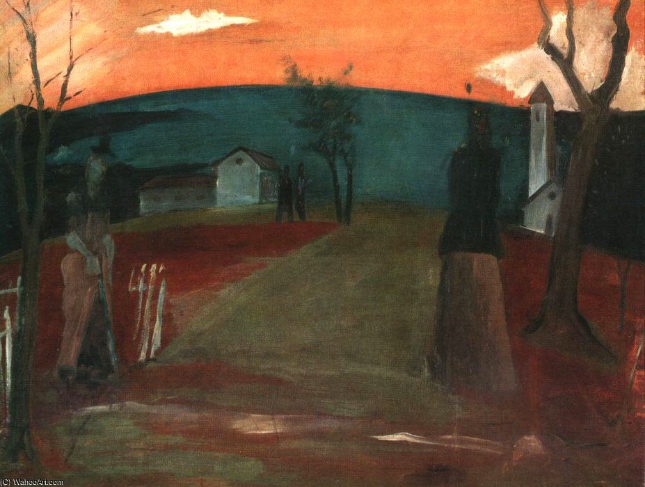 Landscape At Nightfall (evening) — István Farkas
