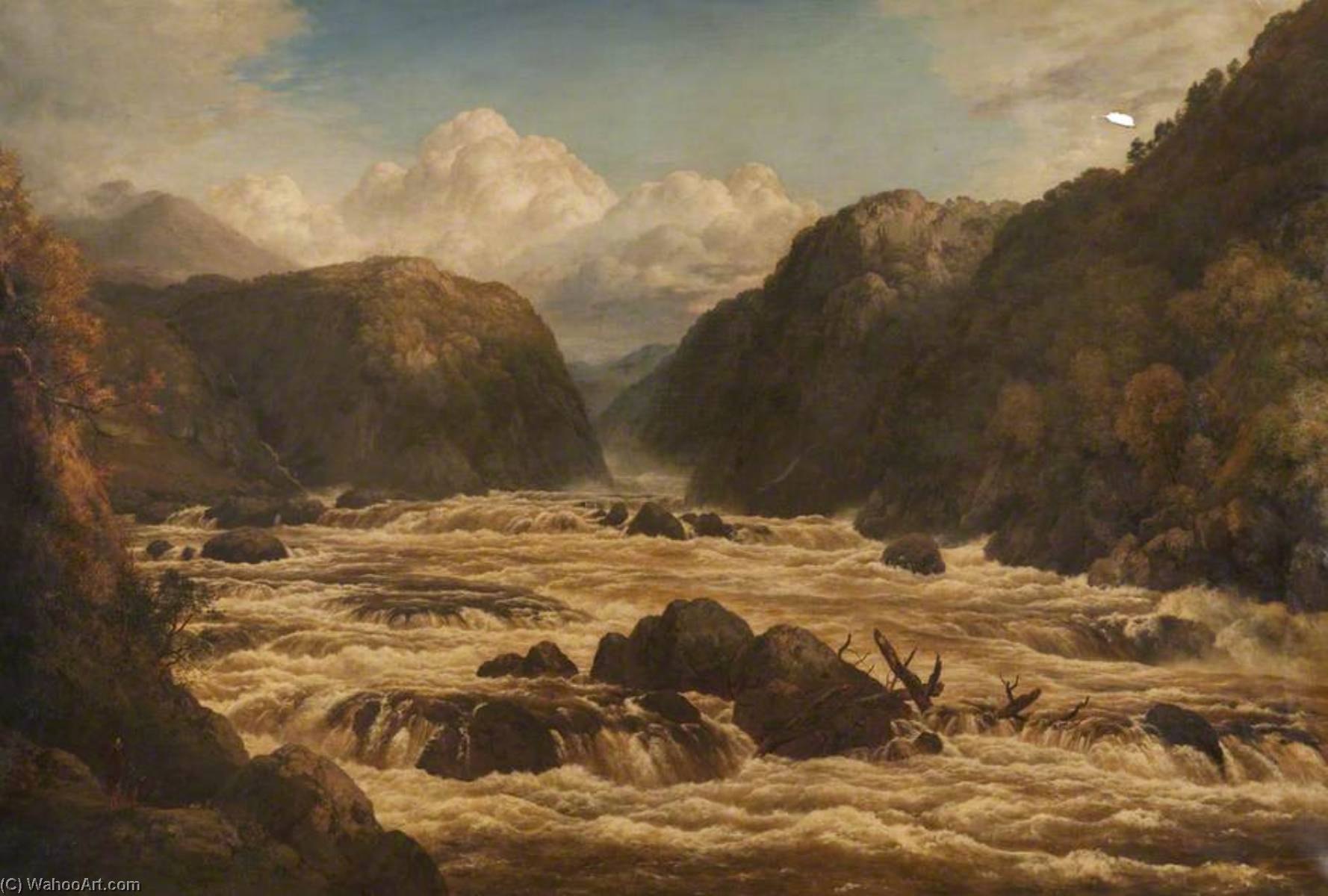 River With Rapids — Edmund Marriner Gill